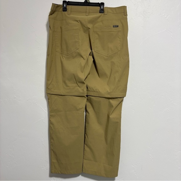 Eddie Bauer Men's Convertible Tech Pant 38x30 Neutral Khaki Outdoor Hiking - Picture 4 of 12